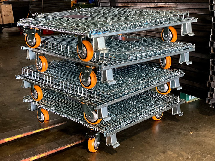 Foldable Wire Mesh Cage with Wheel